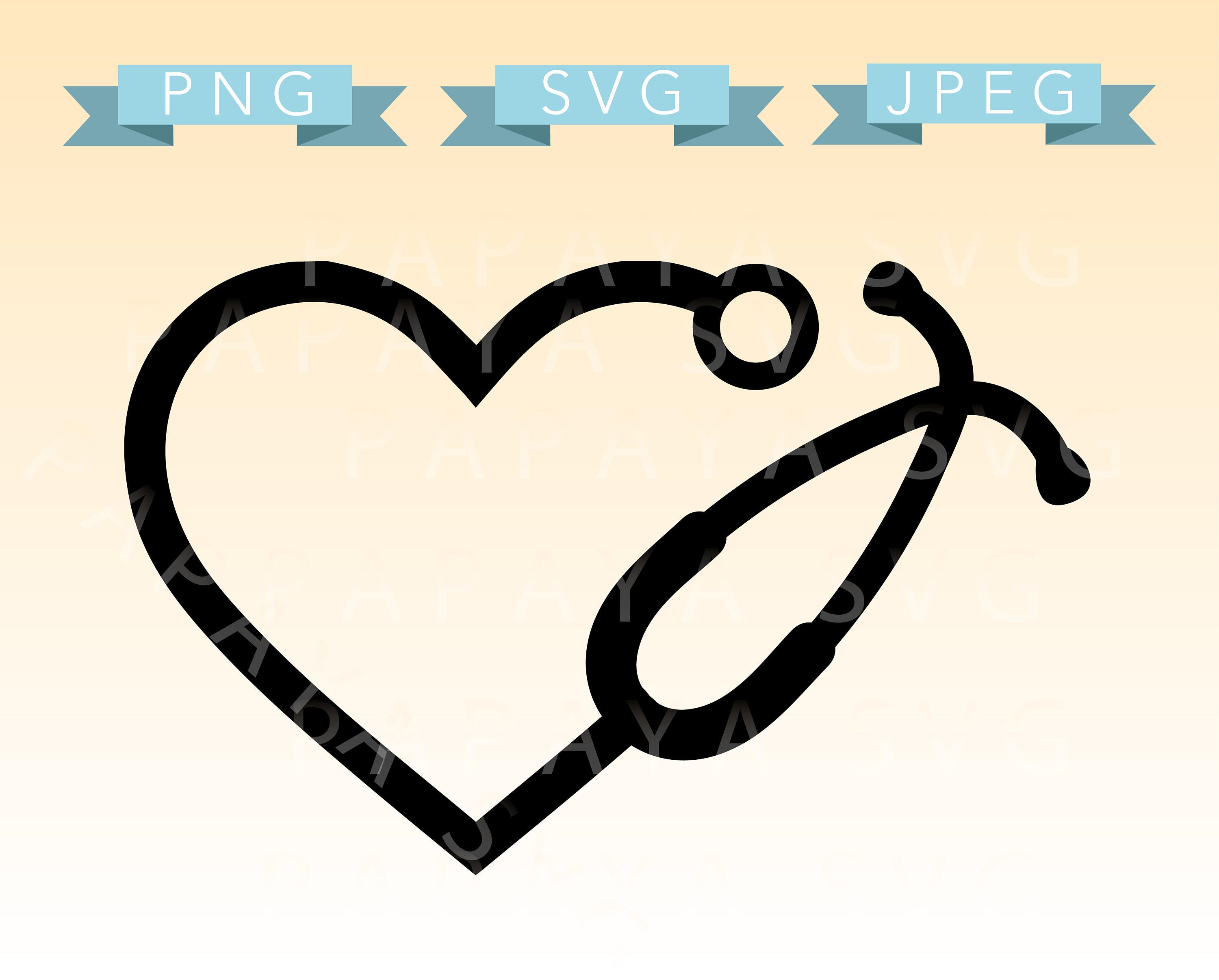 stethoscope heartbeat svg