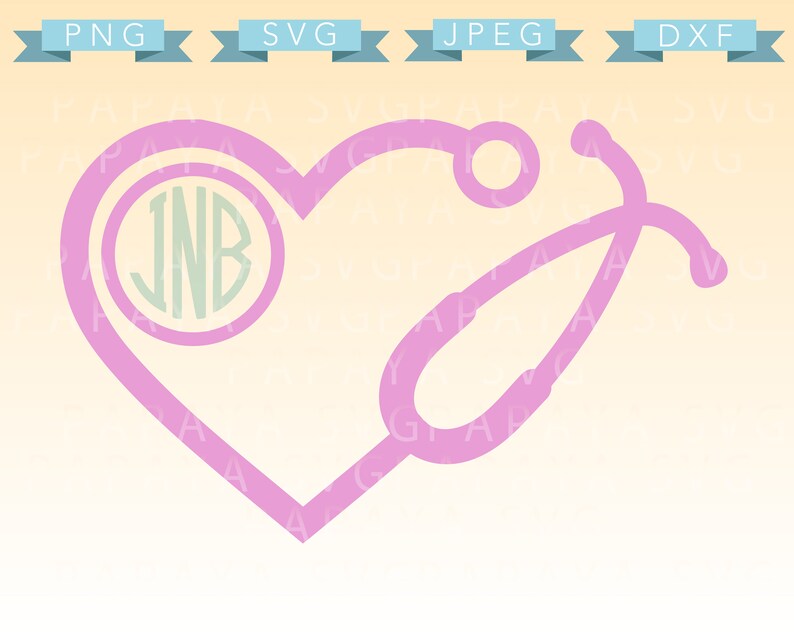 Download Clip Art Interlocking Vine Sihouette Cameo Medical Rn Registered Nurse Doctor Svg Dxf Heart Stethoscope Monogram Frame File File Jpeg Cricut Art Collectibles
