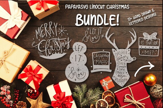 Download Linocut Christmas Design Bundle Svg Png Dxf Cricut Etsy 3D SVG Files Ideas | SVG, Paper Crafts, SVG File