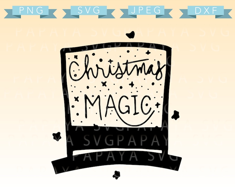 Santa frosty the snowman Christmas Magic cut file Png christmas cutting Sihouette Cameo Vector hand lettered Dxf Cricut SVG
