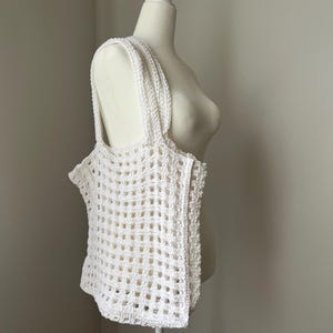 Crochet Mesh Tote - Crochet Bag, Tote Bag, Market Bag