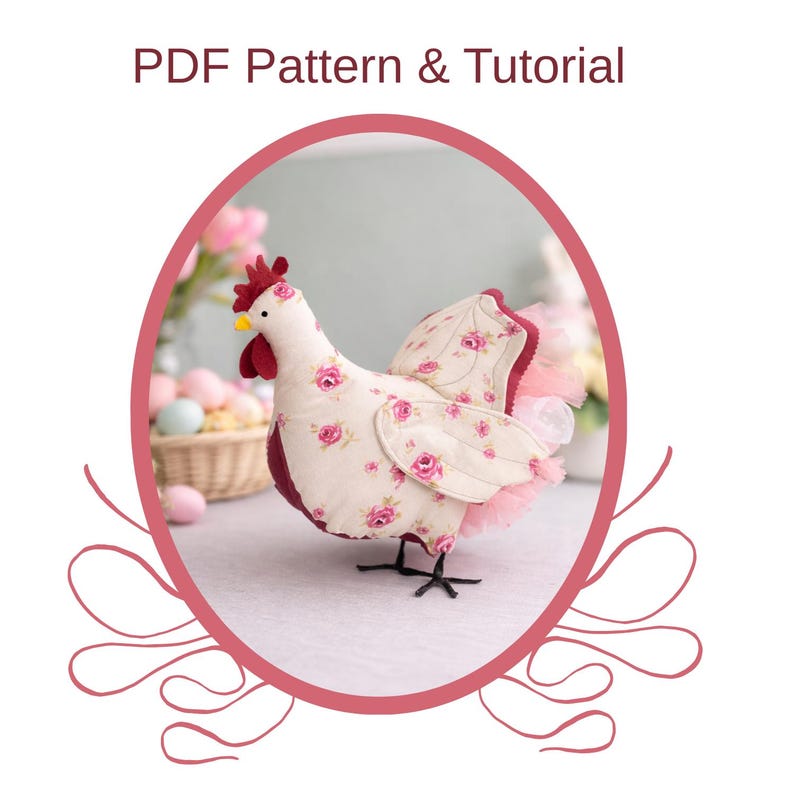 PDF Hen Sewing Pattern, DIY Farmhouse Spring Decor Tutorial - Etsy Canada
