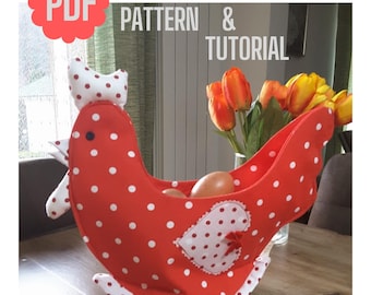 Schnittmuster: Hühnerkorb Schnittmuster: DIY Osterdeko als PDF Anleitung