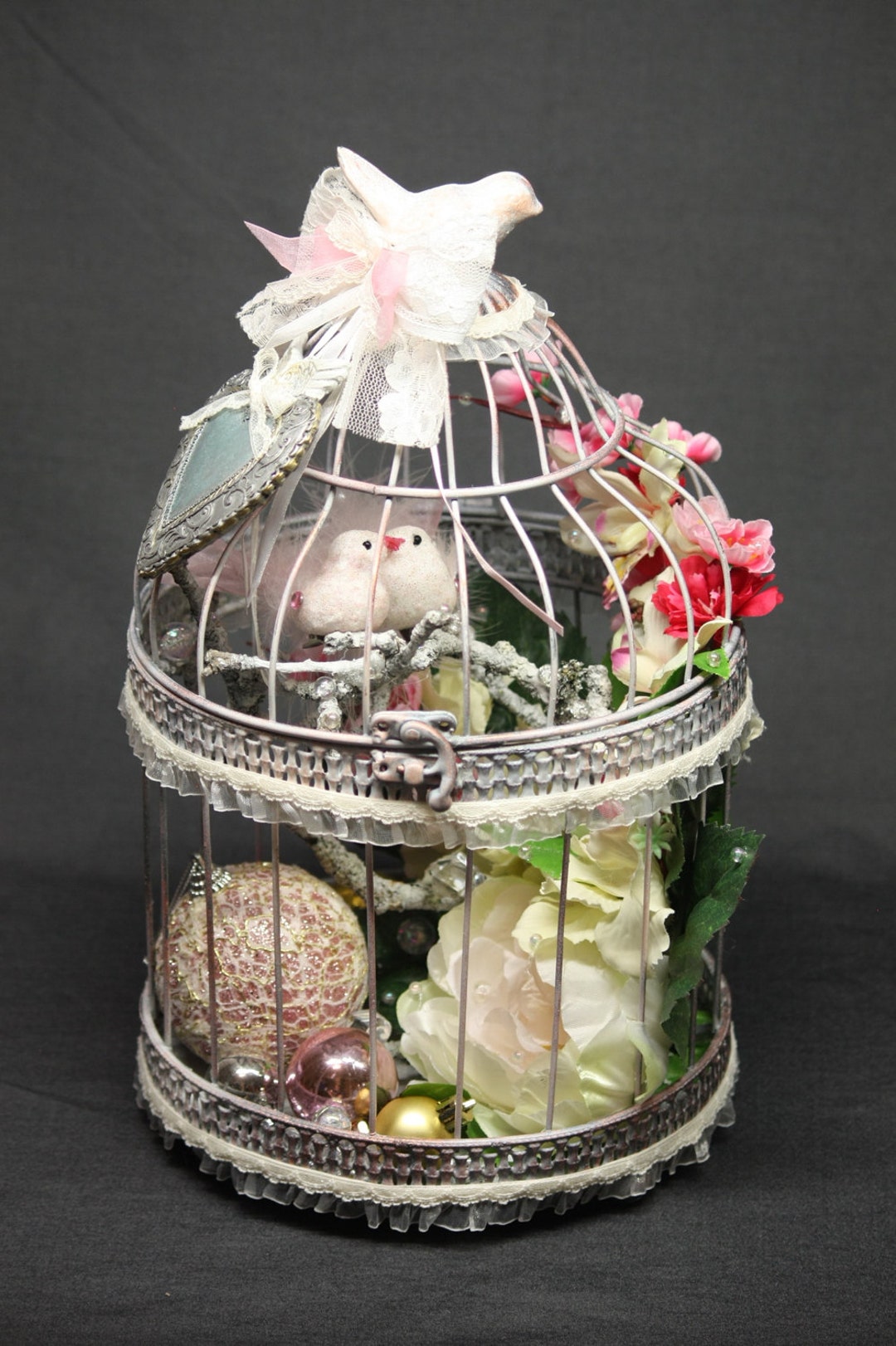 Image showcasing Decorative Bird Cage in Shabby Chic Style. This Unique Handmade Home ...