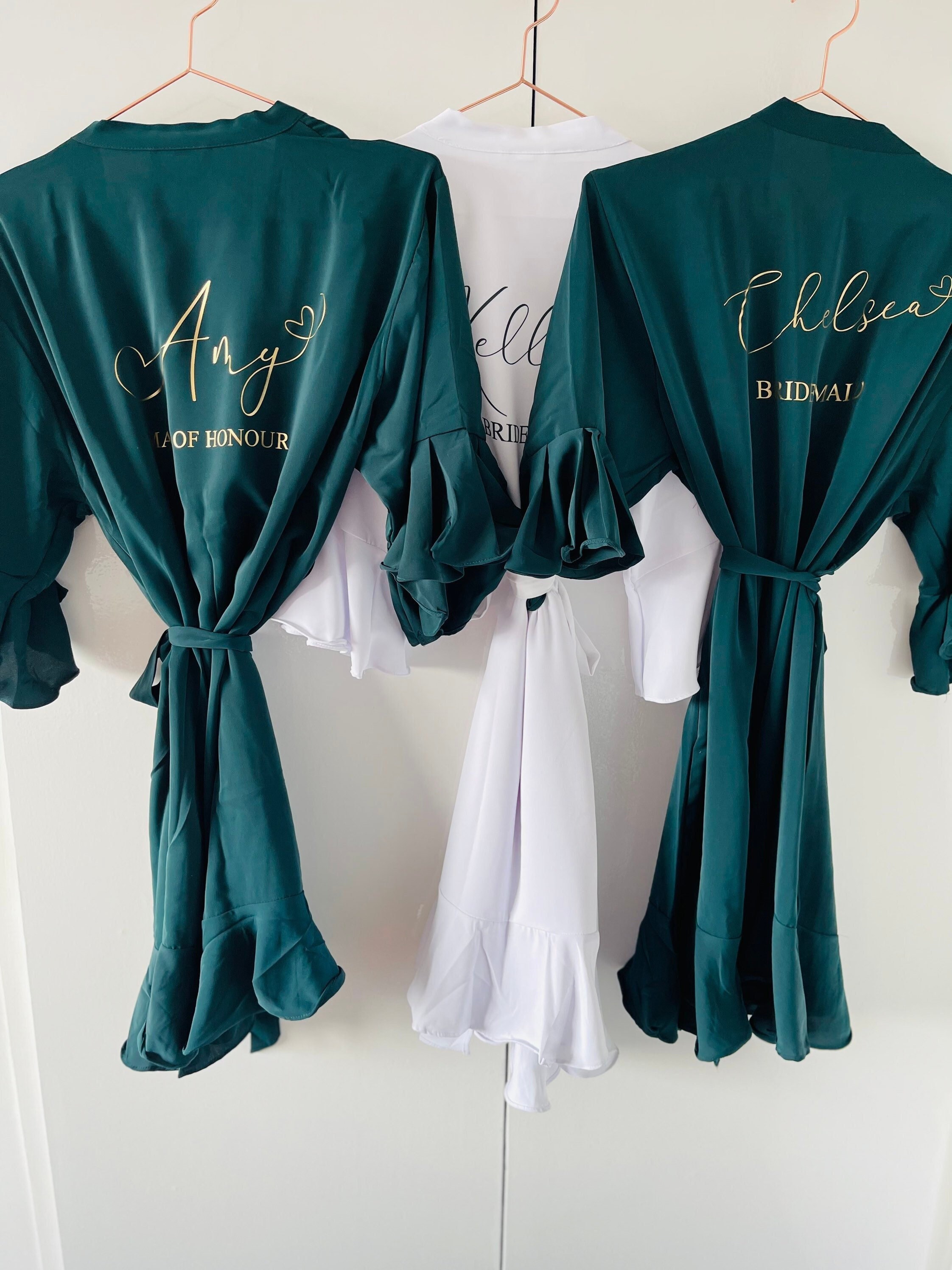 Bridesmaid Robes Ruffle Robe Bridal Robe Bridesmaid Gift - Etsy Singapore