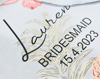 floral robe, Bridesmaid robe, cotton robe, bridal robe, wedding robe, personalised, bridal gown, nightgown,