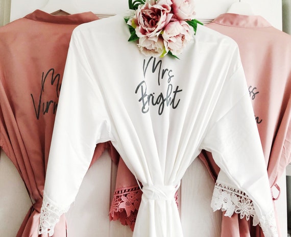 Personalised bridal robe online
