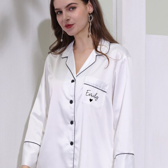 Personalised pjs satin sale