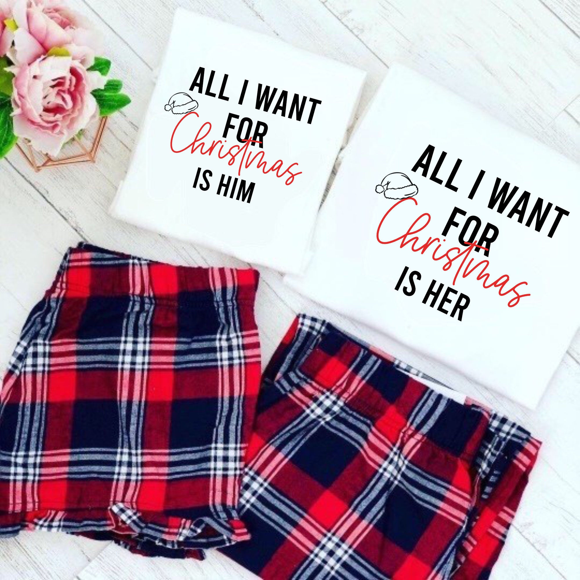 Couples Christmas Pajamas Set Etsy Canada