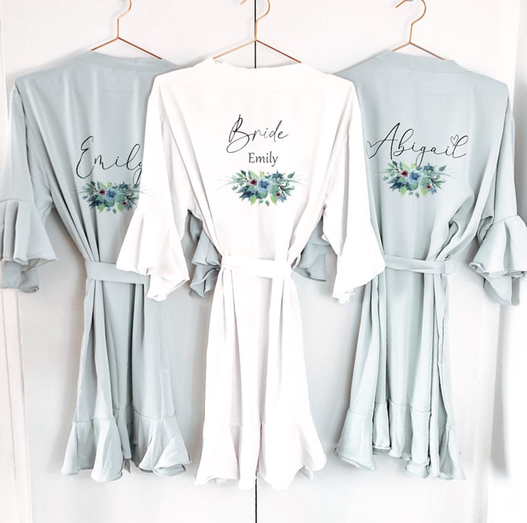 Ruffle Bridesmaid Robes, Ruffle Robe, Bridal Robe, Bridesmaid Gift ...