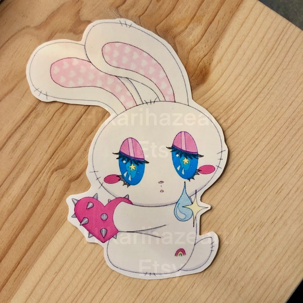 Original Kawaii Bunny Rabbit Sticker 'Sad Bunny'