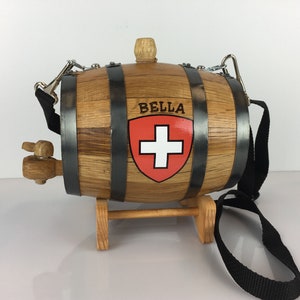 Saint Bernard Barrel with Decal and Engraving