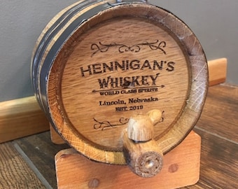 Whiskey Barrel Custom Engraved