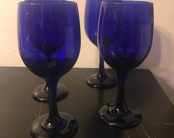 Cobalt Blue Wine Glasses