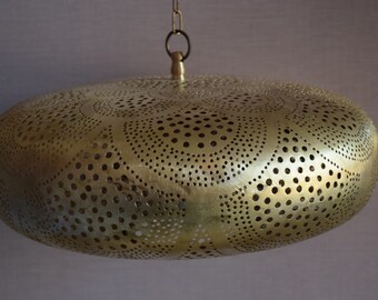 Handmade brass lamp, Moroccan lamp shade, Ceiling light, Suspension, Handmade Suspension Lighting