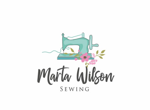 sewing logo sewing machine logo premade logo etsy shop etsy etsy