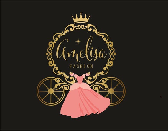 Rose Gold Logo, Script Logo, Wedding Logo, Girl Logo, Fashion Logo,  Feminine Logo, Girls Clothing Logo, Dress Logo, Princess Crown Logo -   New Zealand