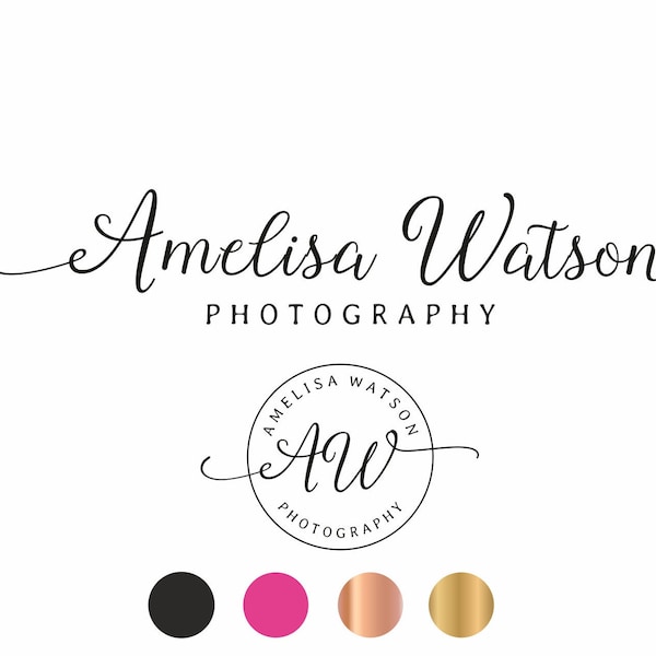 Text Logo, Text Logo design, Calligraphy logo, Photography logo, Gold logo, Logo design, Signature Logo, Photographers Logo, Script logo