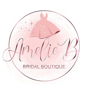 Fashion logo, Bridal boutique logo, dress, photography, watercolor logo, Clothes logo design, business logo design, premade logo, Lady dress