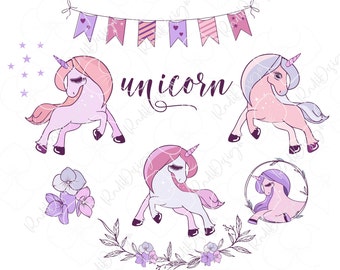 Unicorn clipart, Unicorn PNG, magic clipart, pink, party clipart, Digital download clipart unicorn, pretty unicorn, Horse, Girl clipart