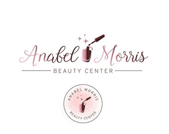 Salón de belleza, logotipo de salón de uñas, diseño moderno elegante, marca de belleza, logotipo de empresa, diseño de logotipo de artista de belleza, logotipo prefabricado, centro de belleza