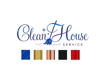 Schoonmaak logo ontwerp, Logo ontwerp, Premade logo, Bedrijfslogo, Huis schoonmaak logo, Schoonmaakservice logo, Schoonmaak Logo, Schoon huis
