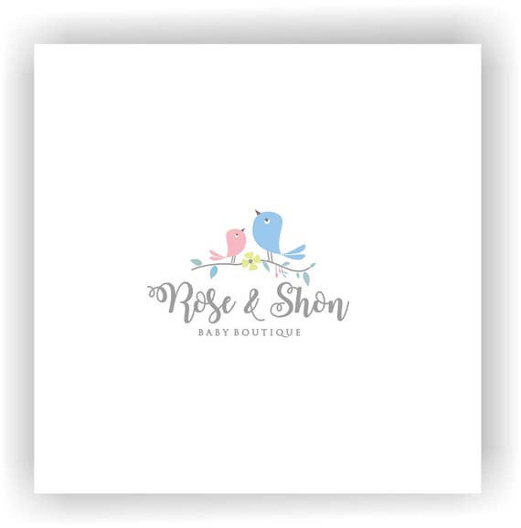 baby boutique logo, Premade Birdie Logo, Photography Logo, business logo, Whimsical Logo, Birds logo, Baby Logo, Watermark, cute bird logo