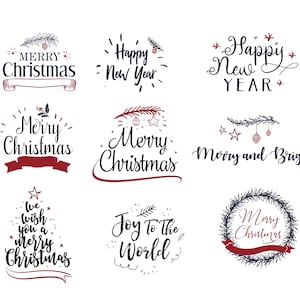 Superpositions de Noël, Merry Christmas Word Art, Christmas Word Art, Digital Christmas PNG, Christmas clip art, Joyeux Noël libellé, image 1