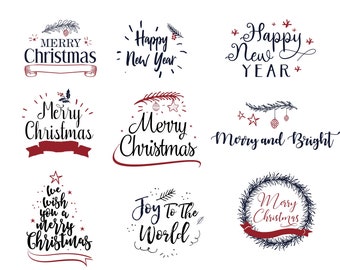 Christmas Overlays,Merry Christmas Word Art , Christmas Word Art, Digital Christmas PNG, Christmas clip art, Merry Christmas wording,