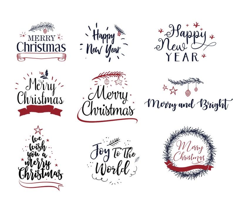 Superpositions de Noël, Merry Christmas Word Art, Christmas Word Art, Digital Christmas PNG, Christmas clip art, Joyeux Noël libellé, image 1