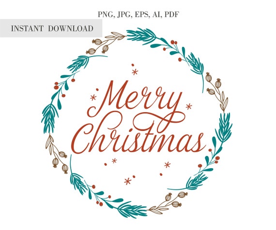 Merry Christmas Word Art Concept With Letters Laying On Snowflakes