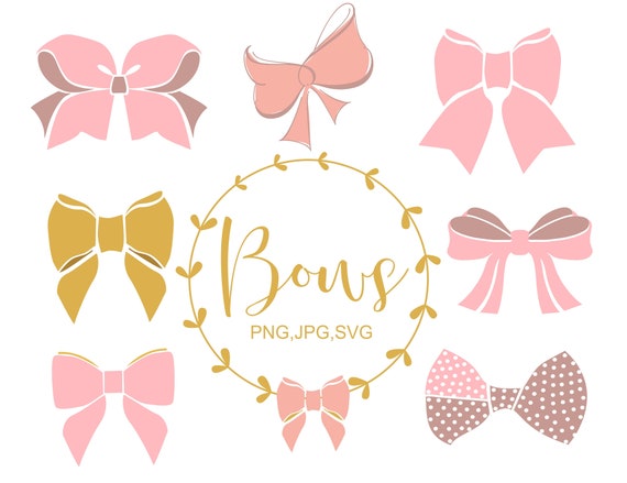 Ribbon Clipart Bow Clipart Bows SVG Instant Download - Etsy