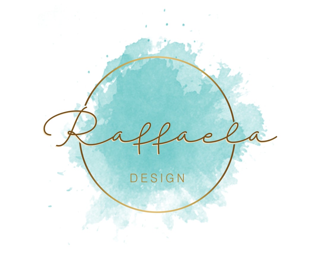 Premade Logo Design, Watercolor Logo, Logo Design, Modern Logo, Gold ...