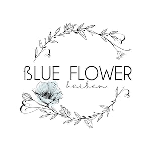 Wreath logo, Wedding Logo, Line art logo, Personalized, Watermark, Flower logo, Rustic logo, Boho floral logo, Black and white, Watercolor