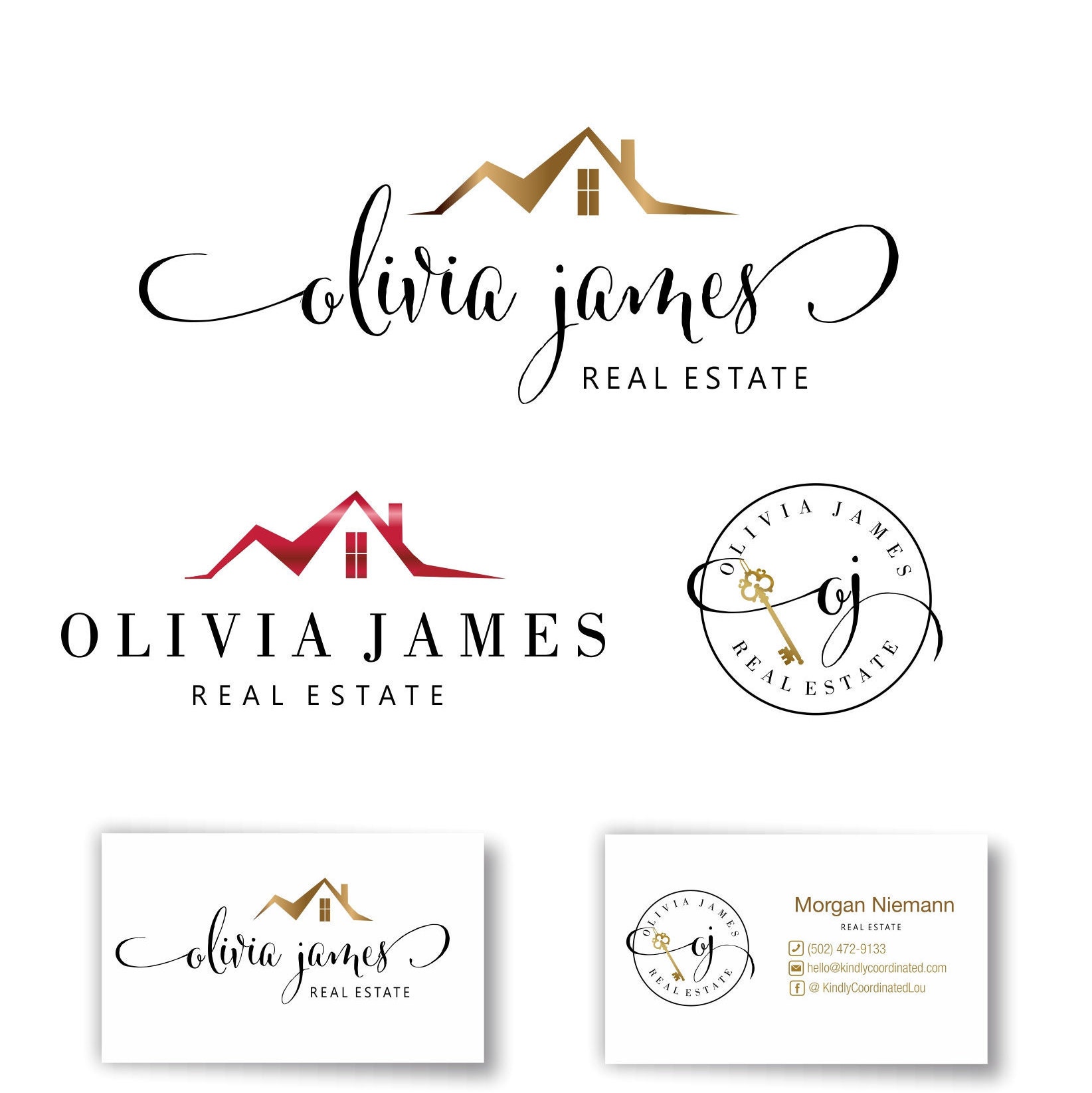 Design & Templates Broker Logo 215 Real Estate Agent branding package
