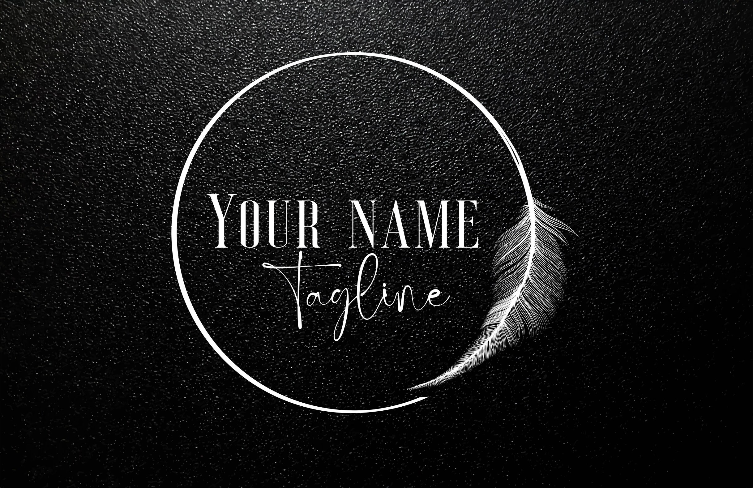 Black Feather Logo Graphic by DEEMKA STUDIO · Creative Fabrica