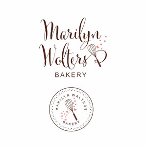 Whisk logo design, cake bakery logo, pink gold cake logo, cake logo design, macaroons logo cake, Premade Cake Brandin, cooker logo