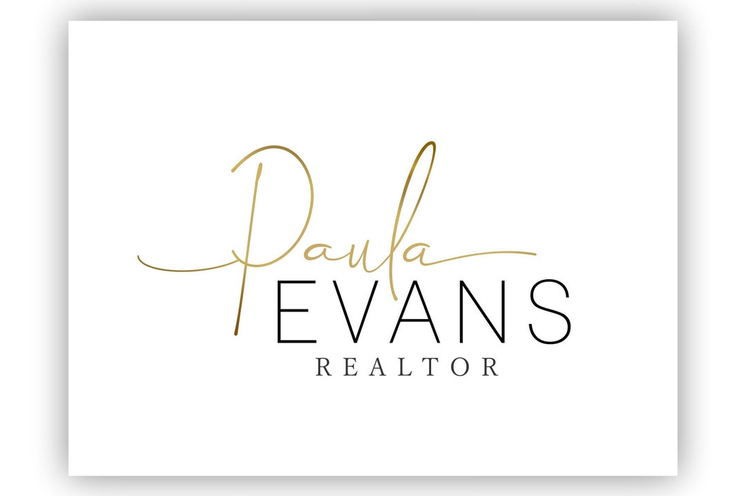 Gold Logo Design, Modern Logo, Premade Logo Design, Real Estate Logo ...