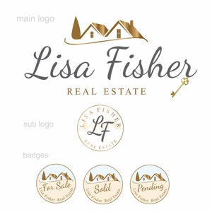 Real Estate logo, homes for sale logo, House logo, Real estate agent, Circle logo realtor, House key logo, logo broker, realtor logo, Badges