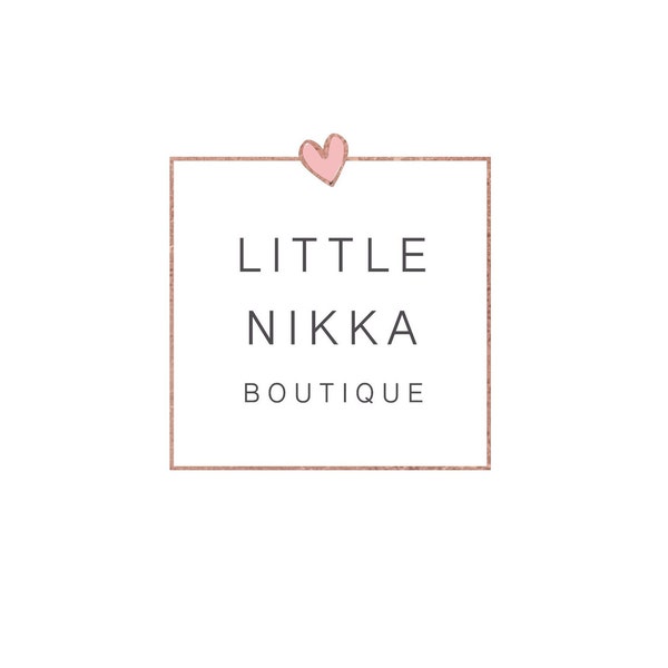 girly logo, handmade business, boutique logo design, heart logo, jewelry logo, little girl logo, clothing logo, children logo, kid logo