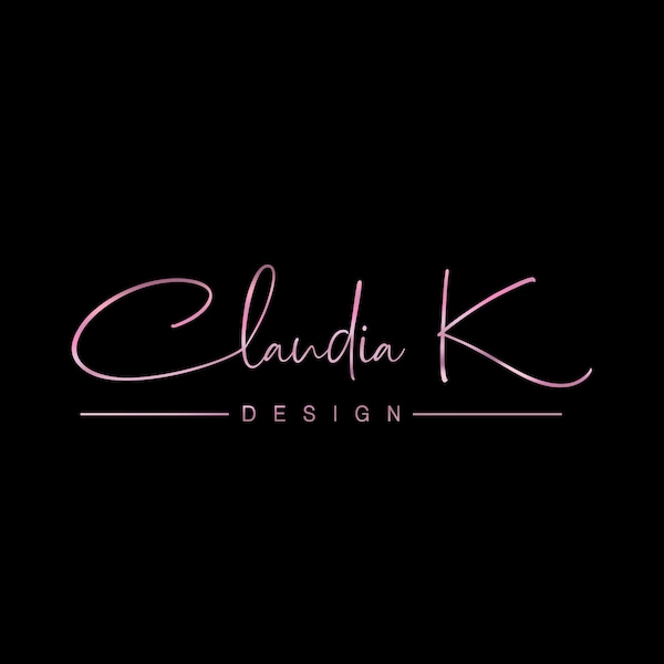 Calligraphy Logo, Photography logo, Cursive Logo, Wedding Photographer, Logo Design, Business logo, Rose gold logo design, Watermark
