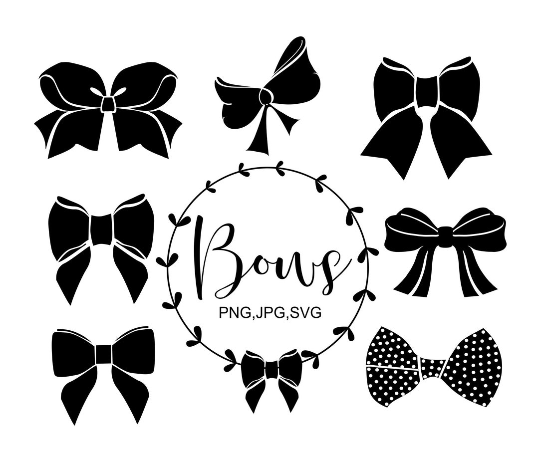 Ribbon Clip Art, Bow Clipart, Bows SVG, Instant Download, Digital Files