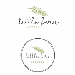 Fern Logo, Minimal Logo, Branch Logo, Leaf logo, Logo branch, Logo leafs, Herbal Logo, Logo herbal, Minimalist Logo, Baby boutique logo