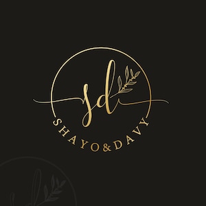 Premade logo, Modern logo, Organic, Photography logo, Elegant design, Minimalist design, Cosmetics logo, Leaves logo, Circle branding