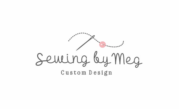 Sewing Logo Needle Logo Button Logo Boutique Logo | Etsy