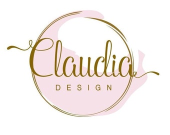 diseño de logotipo de acuarela, logotipo prefabricado personalizable, logotipo Brush Stroke Watercolour Splash, diseño de logotipo de maquillaje