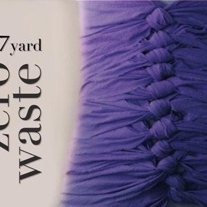 Zero Waste Wisteria Bengkung Belly Binding - 17 Yards x 9", Hand dyed, Premium Unbleached Cotton Muslin | Raw or Surged Edge