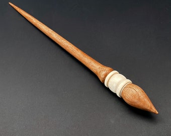 Butternut & Holly spindle | Supported spindle | Russian style fiber spinning yarn
