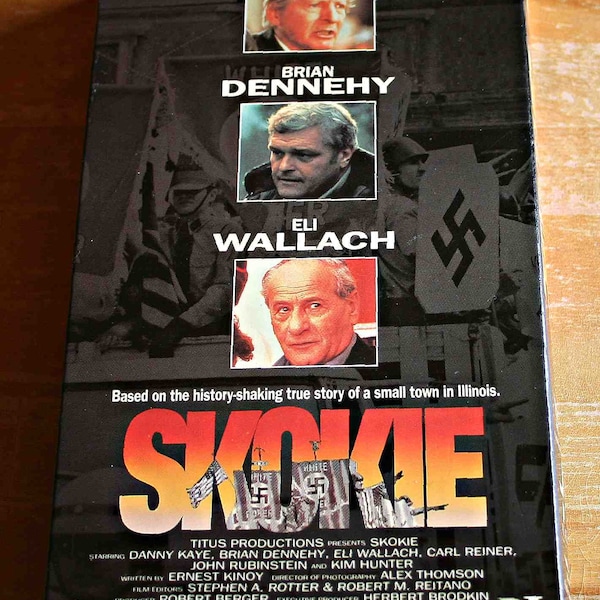 Skokie, 1987--Danny Kaye, Brian Dennehy, Eli Wallach, Carl Reiner--Herbert Wise, Director--VHS--True Story--Free Shipping