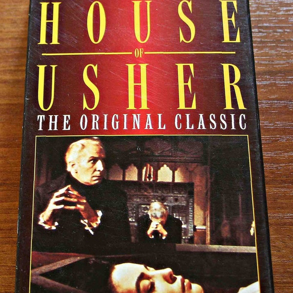 The Fall Of The House Of Usher, 1960 (VHS, 1993)--Vincent Price, Mark Damon, Myrna Fahey--Director: Roger Corman--Shipping Included